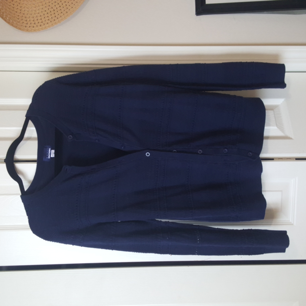 Basic Editions Blue Cardigan